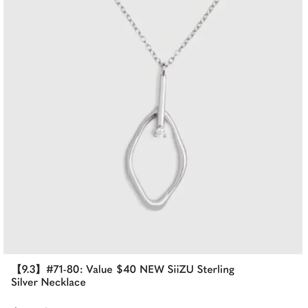 SiiZU Sterling Silver Pendant Necklace